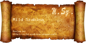 Mild Szabina névjegykártya