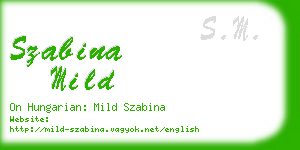 szabina mild business card